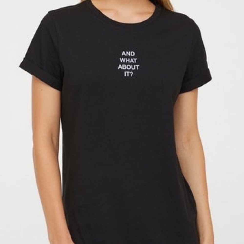 ariana grande “and what about it” tee from h&m